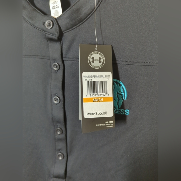 Huntress Under Armour Polo Black Size S Embroidered NWT - Picture 3 of 7